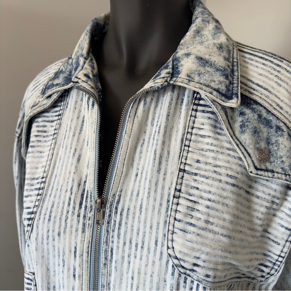 ☁️ VTG Acid Wash Zip Jacket – Size L, 100% Cotton | S.B.II by Bitterman - Picture 2 of 12